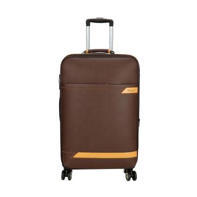 China High Quality Brown Business Waterproof Travel Suitcase Leather Luggage Travel Trolley Bag for sale