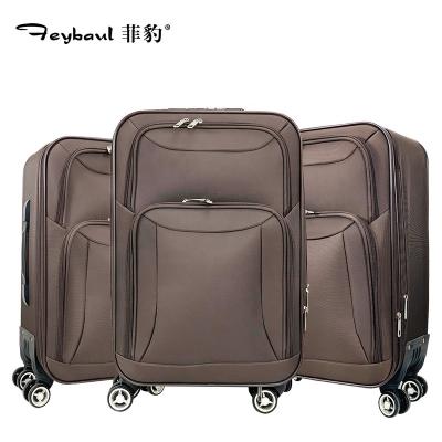 China Travel Bottom Cheap Price Polyester Luggage Travel Trolley Suitcase Soft Filter Frames for sale