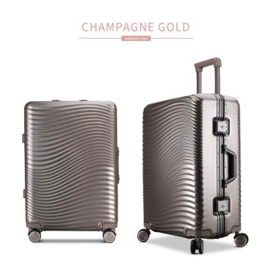 China Prominent Aluminum Frame Bottom Luggage PC Travel Suitcase Business Men Luggage for sale