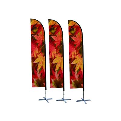 China Manufacturer Printing Outdoor Banner Beach Advertising Feather Tear Open Promotional UV Prevented Custom Flag for sale