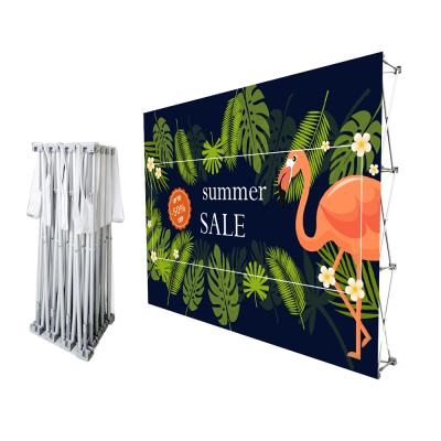 China 240g 10ft Polyester Fabric Portable Aluminum Event Feature Auto Display Stand Backdrop for sale