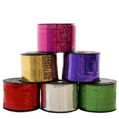 China Fashional new product 100 yards balloon ribbon laser flashing ribbon tied rope tie birthday party decoration wedding room party decoration for sale