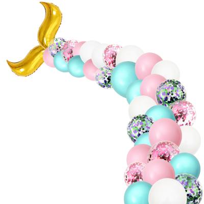 China Arch Garland Kit Balloon Arch Kit Balloon Arch Set Metallic Balloon Fashional Mermaid Tail Number Arch Set for sale