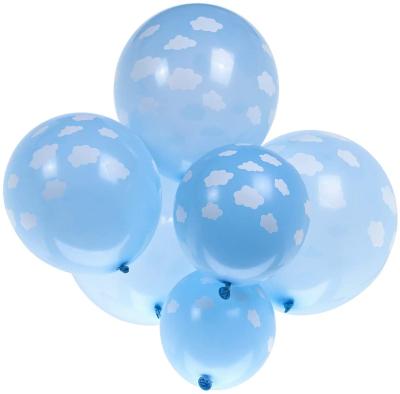 China 12 Inch Cloud Pattern Printing Latex Balloon Kid Festival Party Decorations Set 1 Modern for sale