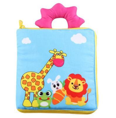 China Baby Newly Educational Non-toxic Cloth Wholesale Colorful Infant Toys Soft Cloth Book for sale