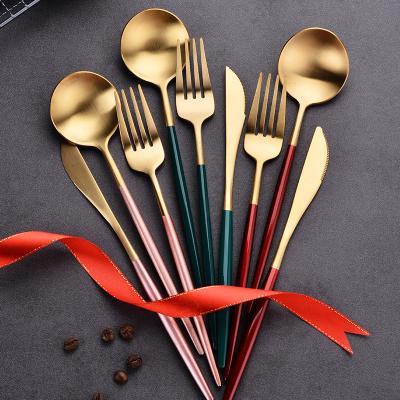 China Viable Giveaways Gift Set Customized Logo Restaurant Flatware Stainless Steel Hotel Silver Cutlery for sale