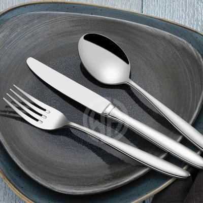 China New Arrival Sustainable Hotel Minimalist 4pcs Flatware Stainless Steel Perfect Silver Plated Cutlery Restaaurant for sale