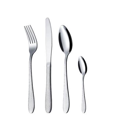 China Sustainable Manufacturer Vintage Serving Fork Spoon Knife Set Bulk Restaurant Cutlery Set Stainless Steel for sale