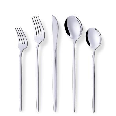 China Viable Manufacturers Cheap Price 20pcs Food Grade Hotel Used Stock Silverware Set US Cutlery for sale