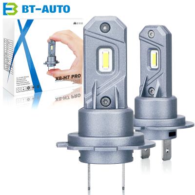 China BT-AUTO X8 H7 pro lamp 12v 24v 6000k bulb canbus xenon led car headlight bulb h7 led auto lighting universal for sale