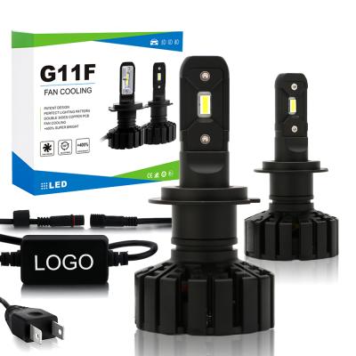 China BT-AUTO G11F-H7 LED High Power LED Headlight H7 LED Headlight Fan Bulbs G11F-H7 Type High Lumen G11 for sale