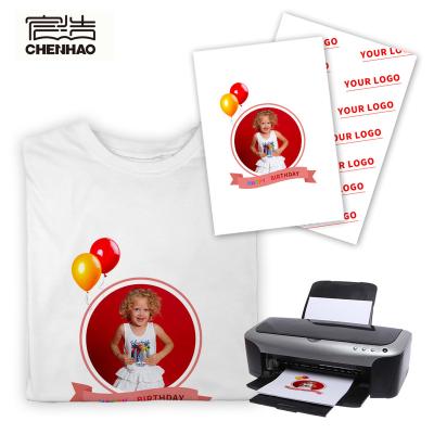 China Hot Selling Soft No Fade A3 A4 Light Color Heat Transfer Paper For Pure Cotton T-shirt With Inkjet Printers for sale