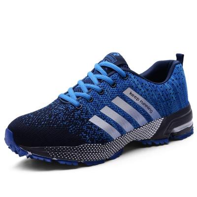 China EVERGREEN Spring and autumn new sports shoes fly woven mesh men's running shoes light breathable large men's shoes for sale