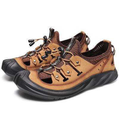 China Light Weight 2022 Summer New Baotou Personality Versatile Outdoor Leisure Mountaineering Men's Shoes Soft Sole Sandals for sale