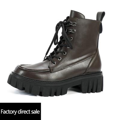 China Thermal Wholesale custom women leather martin boots platform shoes winter plus velvet zipper women's boots design manufacturer for sale