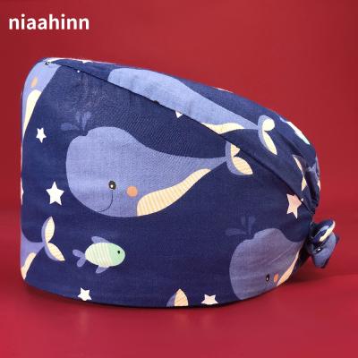 China Nurse Work Hat High Quality Medical Cotton Scrub Hat Pet Veterinary Hat Lab Hat Doctor Sweat-absorbent Hat for sale