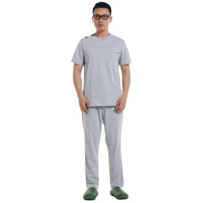 China Hospital Hospital Medical Uniform Nursing Scrubs Work Clothes Fashionable Unisex Short Sleeve Pajamas Stretch Scrubs for sale