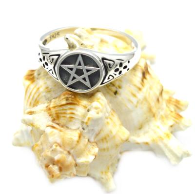 China New Design 925 Sterling Silver Rings Silver Casting Pentagon Ring For Men Jewelry for sale