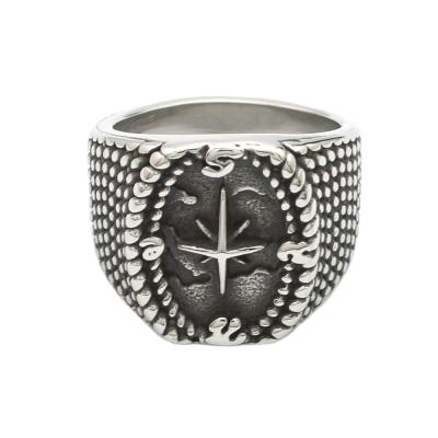 China High Quality Punk Stainless Steel Ring Goth Jewelry Mens Wide Cross Stainless Steel Rings for sale