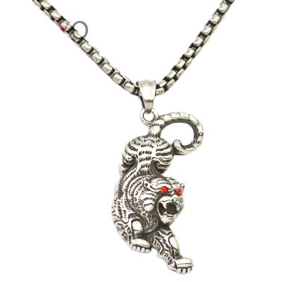 China Stainless Steel Fashion Tiger Design Pendant Jewelry Sets Women Custom Made Stainless Steel Lights 316 Stainless Steel Pendant for sale