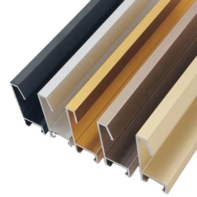 China Colorful And Light Weight Custom Extruded Aluminum Profile Aluminum Picture Frames Brushed Exterior Aluminum Profile for sale