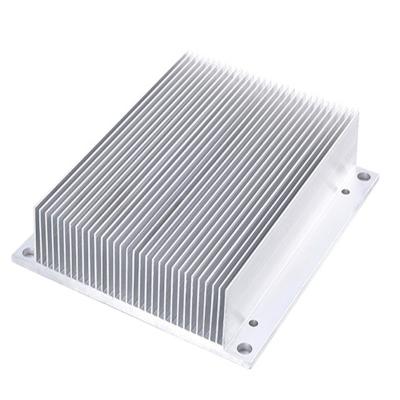 China Electronic Heat Sink Extruded Silver White Anodizing Aluminum Heat Sink For Electrical Products for sale