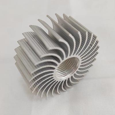 China Hot Selling Aluminum Profile Radiator Good Heat Conduction Sun Flower Corrugated Tooth Aluminum Heatsink With CNC Machining Wire for sale