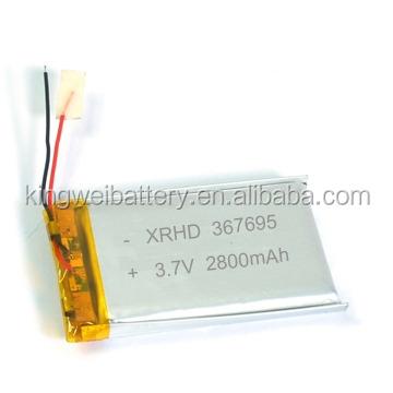 China Rechargeable Lipo Batteries China OEM Lithium Polymer Battery , XRHD 367695 3.7v 2800mAh Lipo Battery for sale