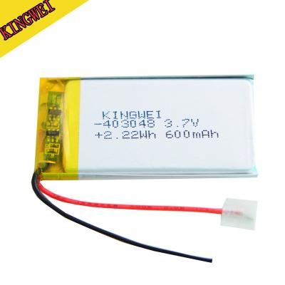 China Good quality 3.7v 403048 600mah lithium polymer battery kingwei electric bicycles/scooters for sale