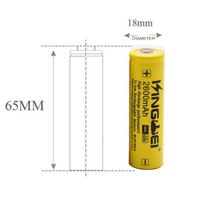 China Toys kingwei Customized 18650 2600mAh 3.7V Volt Lithium Ion Battery Pack For Power Bank for sale