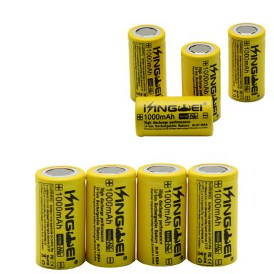 China High energy density kingwei free sample 18350 3.7v 1000mah Li-ion rechargeable battery for sale