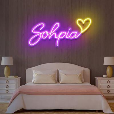 China Acrylic Number Neon Signs Electronic Led Neon Light Flex Neon Letter Signs Wooden Metal Buildings Caboal Custom Sign Led Neon Signs For Shop Bar for sale