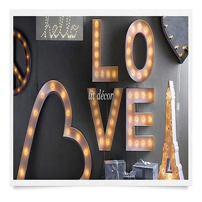 China Custom Buildings Caboal Factory Supplier Illuminated 3ft 4ft Marquee Letters Light Up Letters Giant Love Signs For Wedding for sale