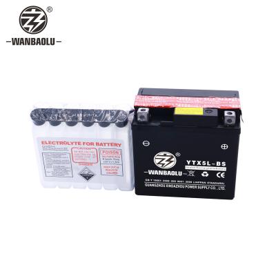 China High quality 12V5AH lead acid batteries be suitable for motorcycle battery YB5L-BS 114cm*70cm*105cm for sale