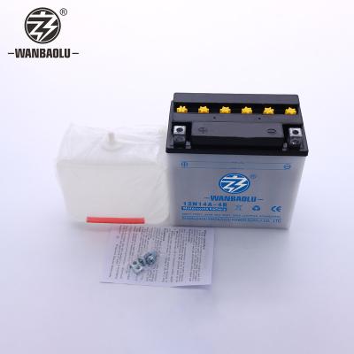 China WANBAOLU 12N14A-4B Dry Battery For Motorcycles Dry Stack 151*88*146cm for sale