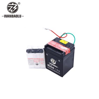 China Automotive 6volt 4ah Sealed Dedicated Dry Cell Motorcycle Battery for sale