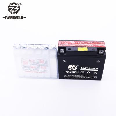 China High Performance 12V 7AH Lead Acid Batteries For Motorcycles Rechargeable Battery YB7B-B/12N7A-3A for sale