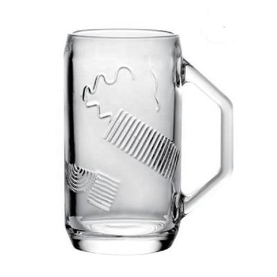 China High Quality 16oz Beer Stoneware Mug Glass Mugs With Handle Beer Mug Beer Pint for sale