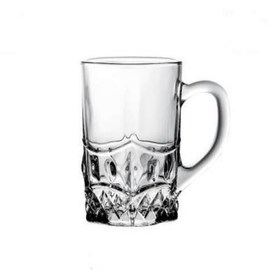 China New Wholesale High Quality Custom Classic/Postmodern Logo Beer Glass Mug 1L Beer Glasses With Handle for sale