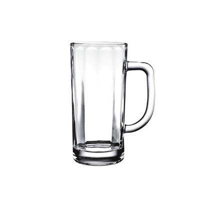 China New Classic/Postmodern Thick Glass Beer Mugs Tall Beer Stoneware Mugs Glass Mugs With Handle 1L Heavy Beer Glass for sale