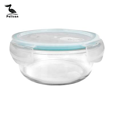 China Sustainable Hot Sale Glass Container Set Refrigerator Storage Food Storage Box With Lid for sale