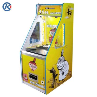 China Metal+Acrylic Coin Pusher Game Machine 1 Player Coin Pusher For Vending Yellow for sale