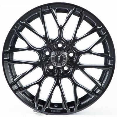 China 5 Hole 5x100 PCD 16 Universal OEM Aluminum Black Rines d'Aros Alloy Aluminum Wheel Rim Mags 17 Inch Alloy Sports Touring Car For VW Bora for sale