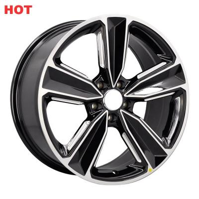 China Luxury Car Instock 18 19 20 Inch Black Custom Polished Silver Chrom 5 Hole Forged Aluminum Alloy Car Rims For Audi for sale