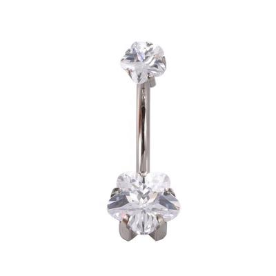 China Youzhu ASTM F136 FASHIONABLE Titanium Fork Set Belly Ring Titanium Belly Star Navel Piercing for sale