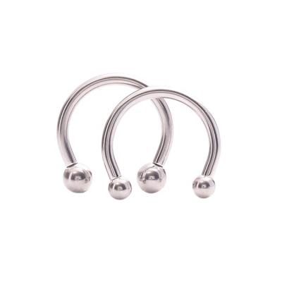 China Youzhu TRENDY Titanium Implant Grade ASTM F136 Internally Threaded Circular Barbell Horseshoe Nose Rings for sale