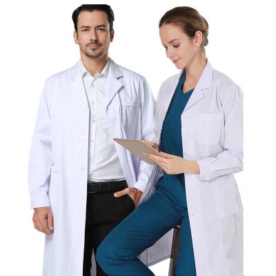 China Hospital Customize Wholesale Dental Hospital Clinic Doctor Nurse White Hospital Uniforms Medical Lab Coat for sale