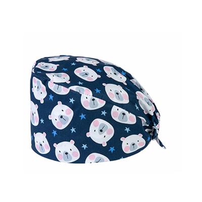 China Cotton And Satin Lined Head Cover Nurse Unisex Non Sterile Veterinary Surgical Cap Designer Hospital Cap for sale