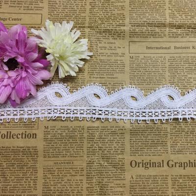 China Viable Golden Knit 4.5cm Width Water Soluble Milk Silk Embroidery Lace Border Lace fd018# for sale