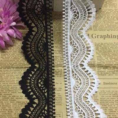 China Golden Viable Knit 5.5cm Width Water Soluble Lace Border New Milky Lace For Women Clothes fd009# for sale